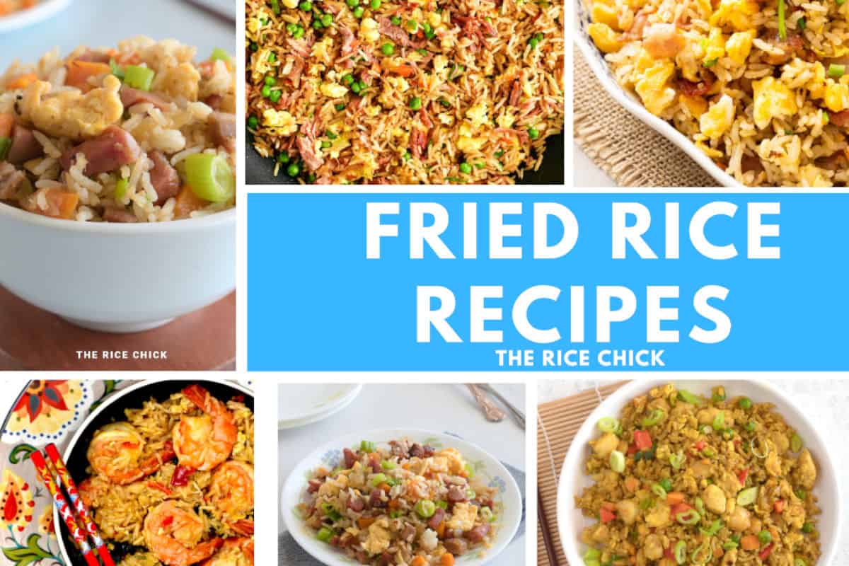 A collection of fried rice images.