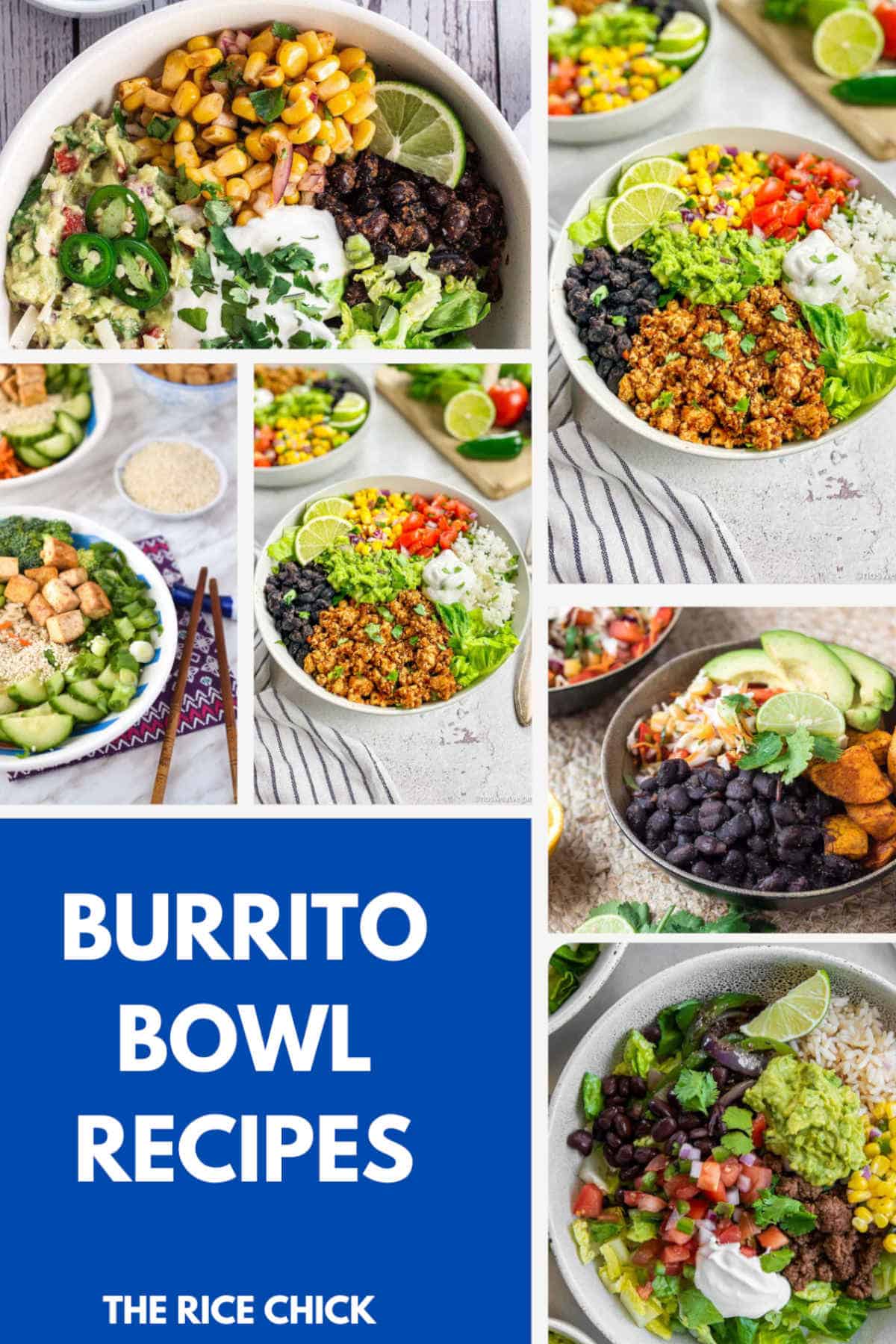 Collection of burrito bowls.