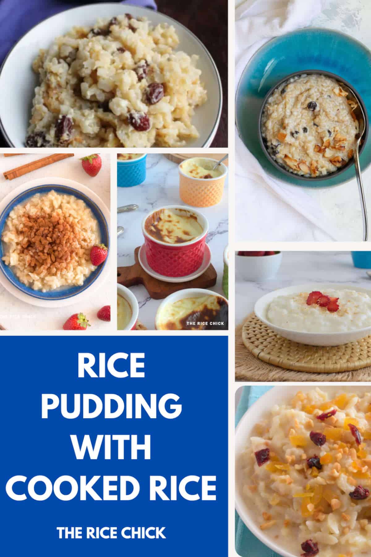 Rice pudding with cooked rice recipes.