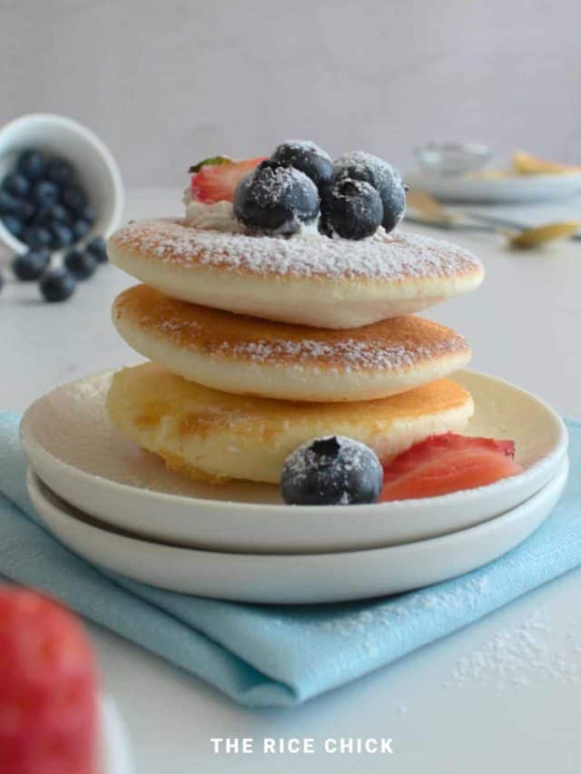 Soft and Fluffy Rice Flour Pancakes
