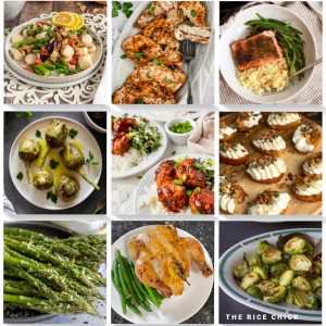 Collage of images of side dish recipes for risotto.
