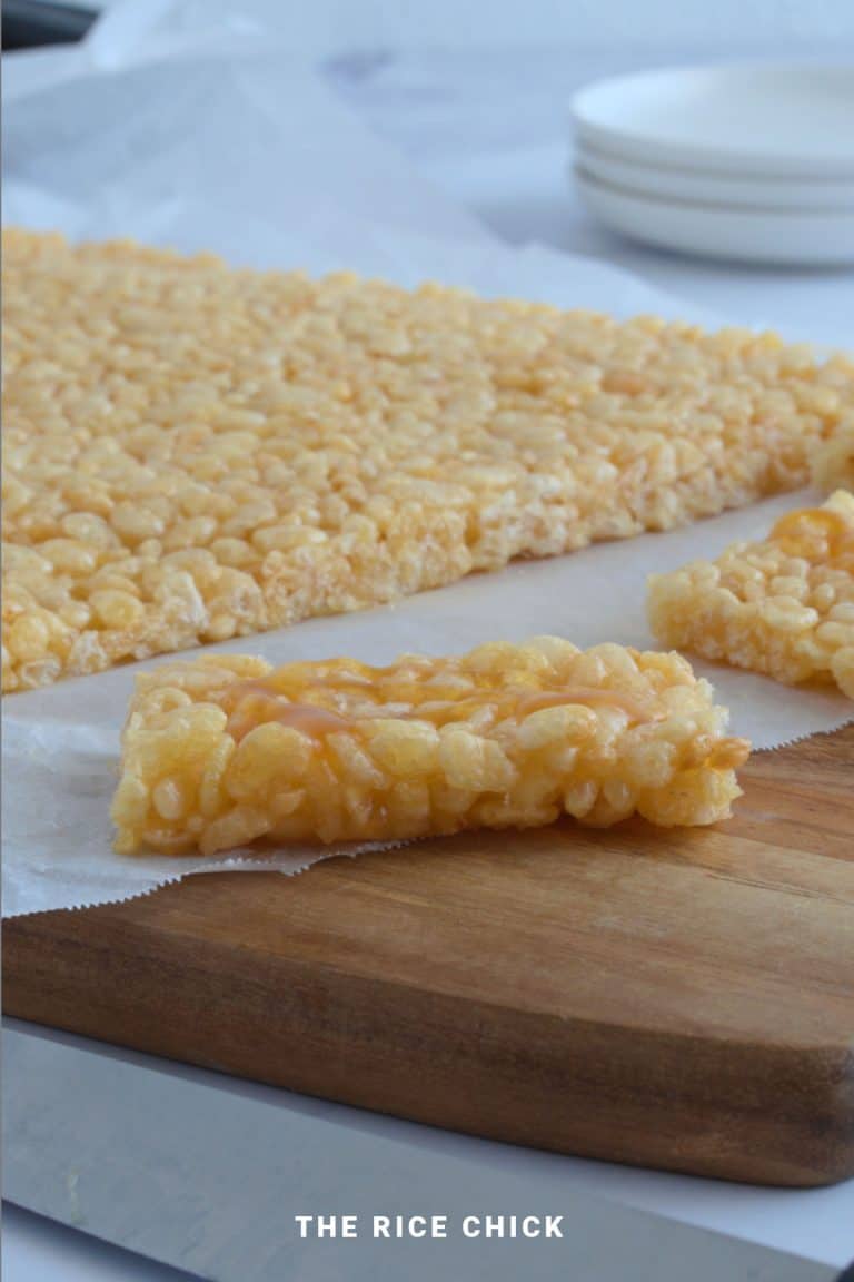 Rice Bubble Caramel Slice - The Rice Chick