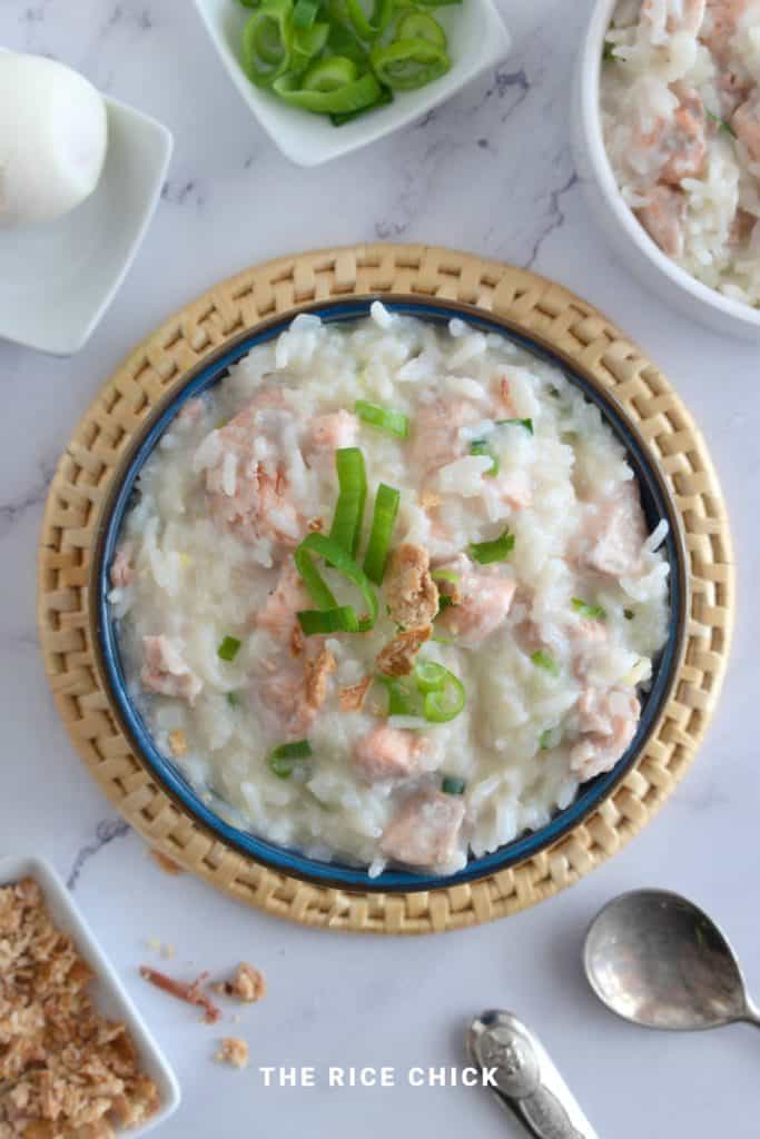 Congee Vs Risotto Salmon Congee Recipe - The Rice Chick