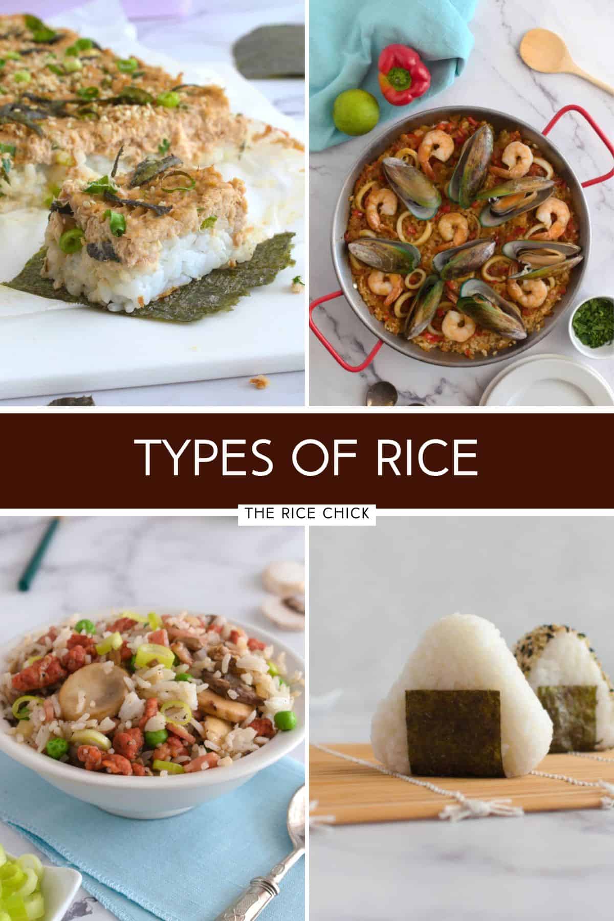 Images of rice recipes.