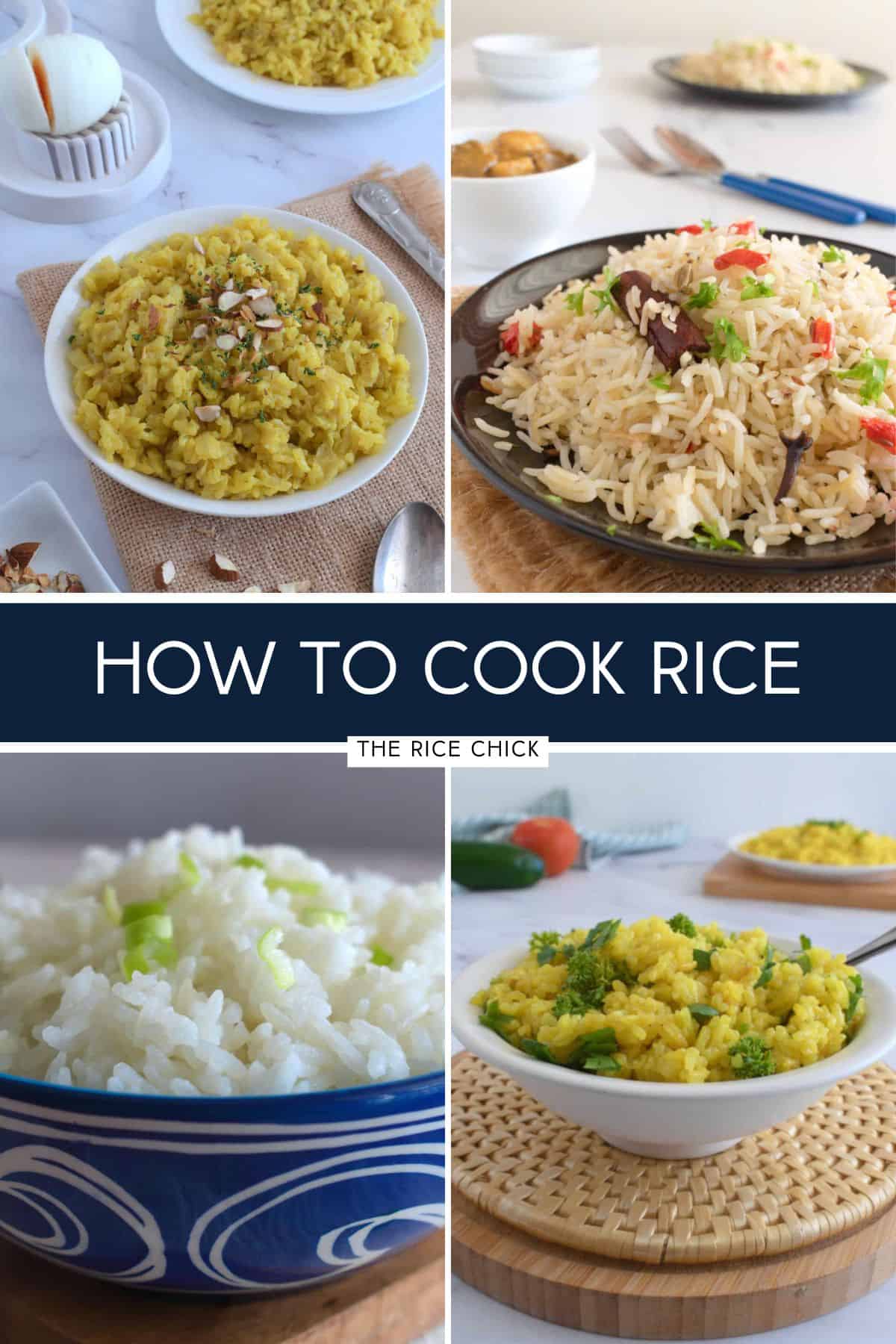 Recipes for rice.