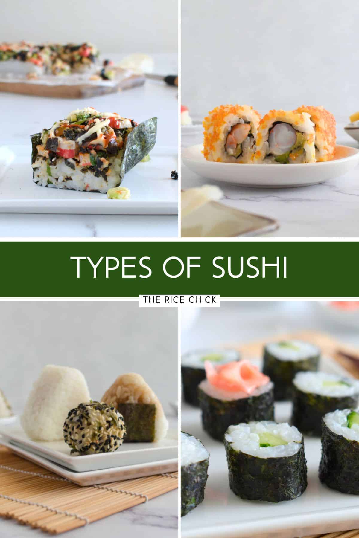 Collage of sushi.
