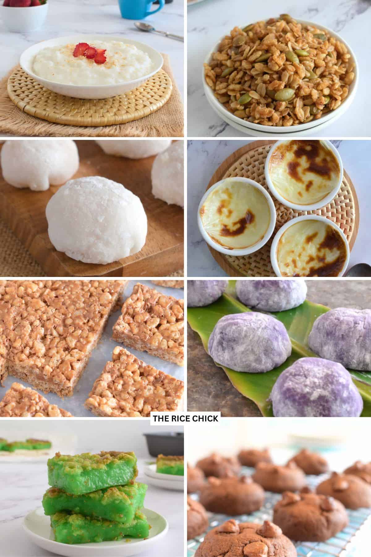 Sweet rice recipes.