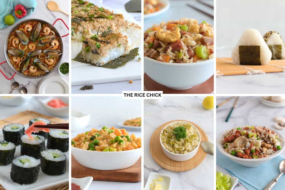 Collection of rice recipes.