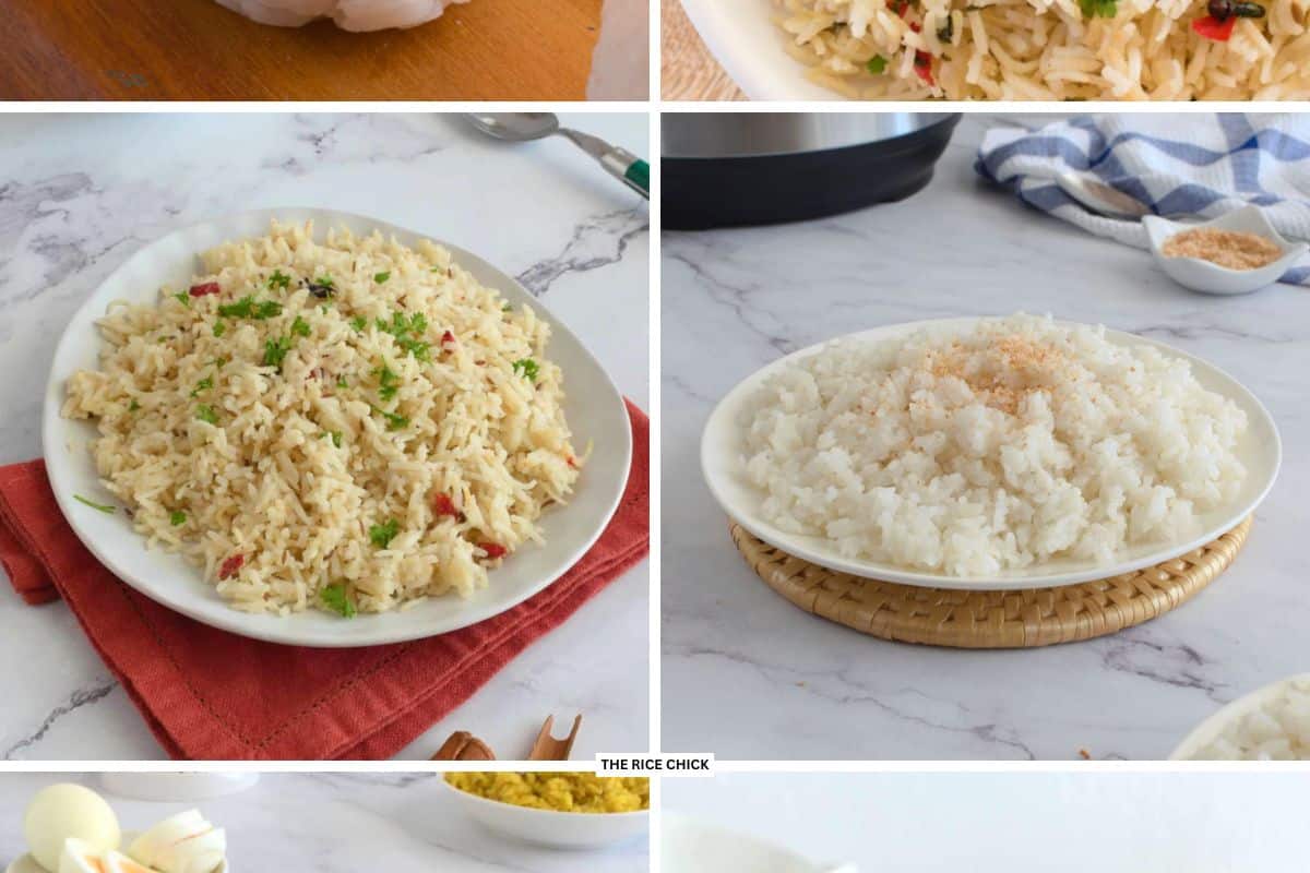 Jeera rice and coconut rice.