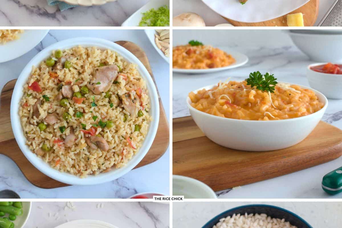 Chicken pulao and risotto.